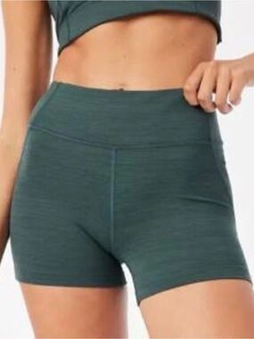 Outdoor Voices High-Rise Bike Shorts - Deep Teal Green